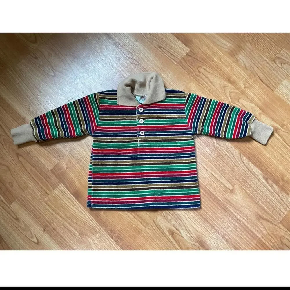 Vintage heath tex velour striped long